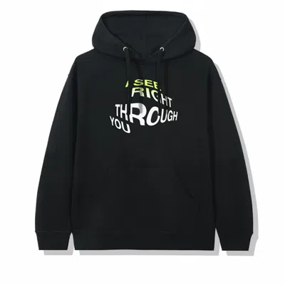 Pre-owned Anti Social Club Men's  Crystal Clear Hoodie In Black