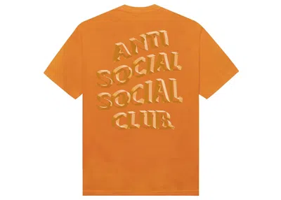 Pre-owned Anti Social Club Men's  Deeper Than Usual Tee Shirt In Orange Sherbet