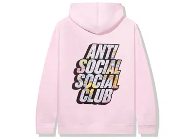 Pre-owned Anti Social Club Men's  Drop A Pin Hoodie In Pink