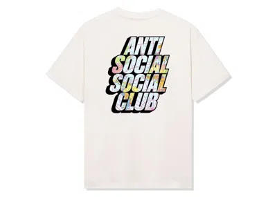 Pre-owned Anti Social Club Men's  Drop A Pin Tee Shirt In Cream