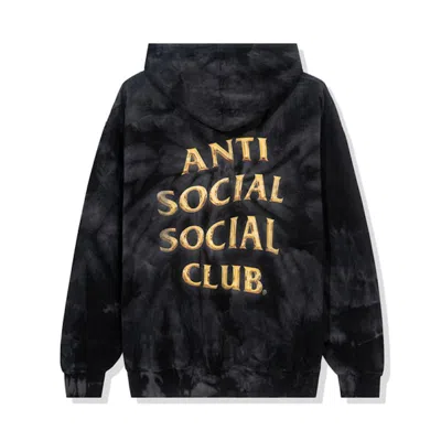 Pre-owned Anti Social Club Men's  Effectionate Hoodie In Black Tie Dye