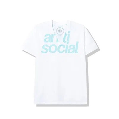 Pre-owned Anti Social Club Men's  Enrique Vneck Tee Shirt In White