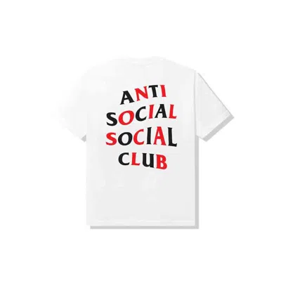 Pre-owned Anti Social Club Men's  Enrolled Tee Shirt In White