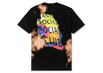 Pre-owned Anti Social Club Men's  Entheogen Tie Dye Tee Shirt In Black