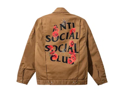 Pre-owned Anti Social Club Men's  Epigyne Jacket In Brown Duck