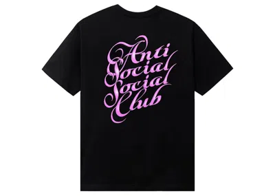 Pre-owned Anti Social Club Men's  Eyelash Tee Shirt In Black