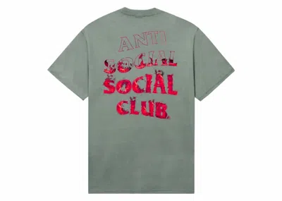 Pre-owned Anti Social Club Men's  Fire Inside Tee Shirt In Sage