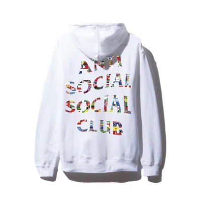 Pre-owned Anti Social Club Men's  Flag Hoodie In White