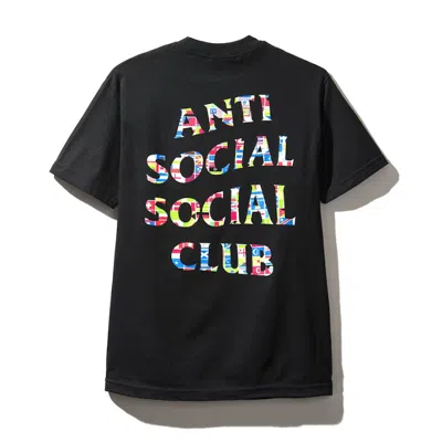 Pre-owned Anti Social Club Men's  Flag Tee Shirt In Black