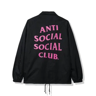 Pre-owned Anti Social Club Men's  Forever Hated Coach Jacket (fw19) In Black
