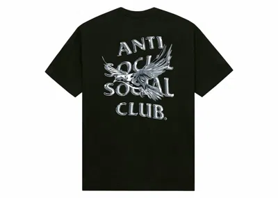 Pre-owned Anti Social Club Men's  Frantically Melting Tee Shirt In Olive