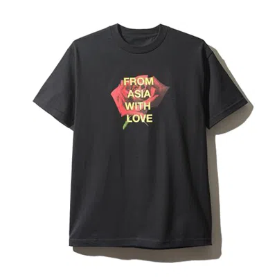Pre-owned Anti Social Club Men's  From Asia With Love (asia Exclusive) Tee Shirt In Black