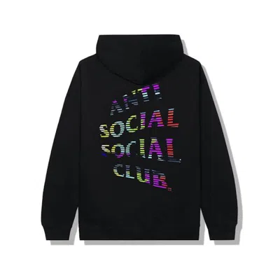 Pre-owned Anti Social Club Men's  Fuzzy Connection Hoodie In Black