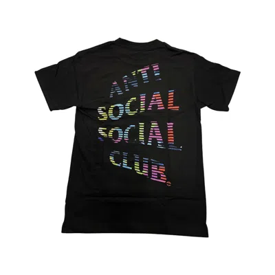 Pre-owned Anti Social Club Men's  Fuzzy Connection T-shirt In Black