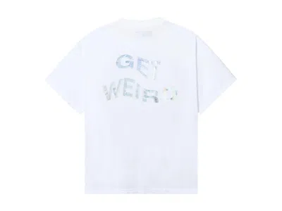 Pre-owned Anti Social Club Men's  Get Weird Hologram Tee Shirt In White
