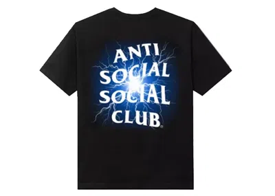 Pre-owned Anti Social Club Men's  Glow In The Dark Pain Tshirtin Black/blue In Multi