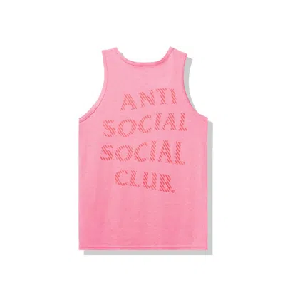 Pre-owned Anti Social Club Men's  Goodbye Summer Tank In Pink