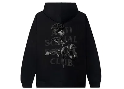 Pre-owned Anti Social Club Men's  Hell O Rose Hoodie In Black