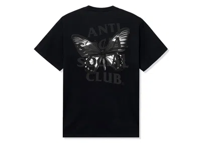 Pre-owned Anti Social Club Men's  Hidden Sky Tee Shirt In Black