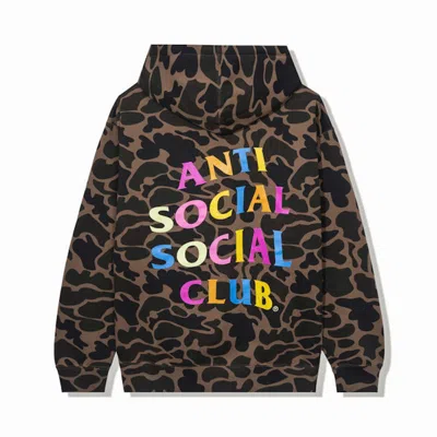 Pre-owned Anti Social Club Men's  :) * :( Hoodie In Cheetah In Brown