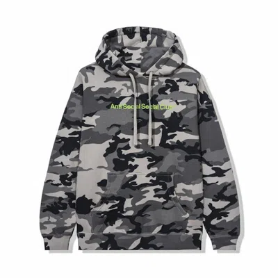 Pre-owned Anti Social Club Men's  :) * :( Hoodie In Ice Camo In Multi