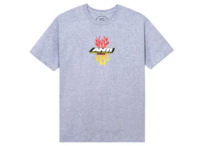 Pre-owned Anti Social Club Men's  Hot At First Tee Shirt In Gray