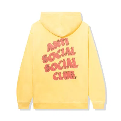 Pre-owned Anti Social Club Men's  How Deep Hoodie In Yellow