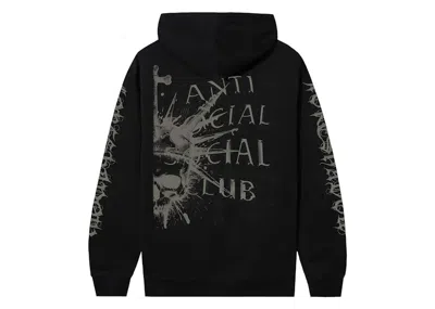 Pre-owned Anti Social Club Men's  I Knew Happiness Hoodie In Black