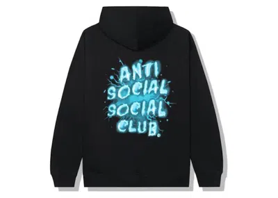 Pre-owned Anti Social Club Men's  I See Splash Hoodiein Black/blue
