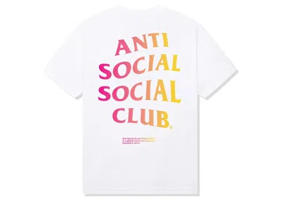 Pre-owned Anti Social Club Men's  Indoglo Tee Shirt In White