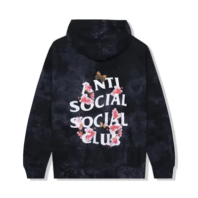Pre-owned Anti Social Club Men's  Kkoch Never Dies Hoodie In Black Tie Dye