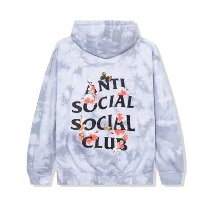 Pre-owned Anti Social Club Men's  Kkoch Never Dies Hoodie In Grey Tie Dye