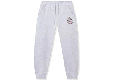 Pre-owned Anti Social Club Men's  Kkoch Sweatpants In Heather Grey