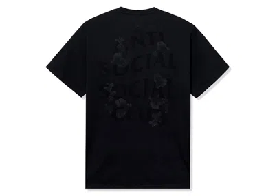 Pre-owned Anti Social Club Men's  Kkoch Tonal Tee Shirt In Black