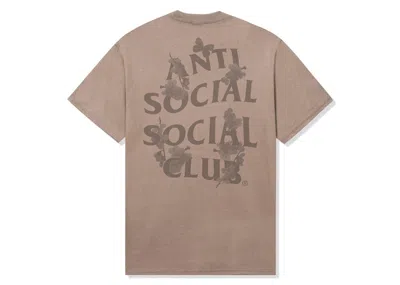 Pre-owned Anti Social Club Men's  Kkoch Tonal Tee Shirt In Light Sand