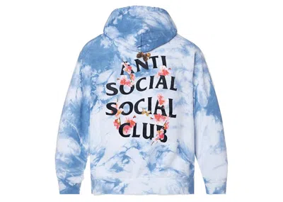 Pre-owned Anti Social Club Men's  Kkotch F&f Hoodie In Crystal Blue