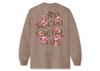 Pre-owned Anti Social Club Men's  Kkotch Long Sleeve In Sand