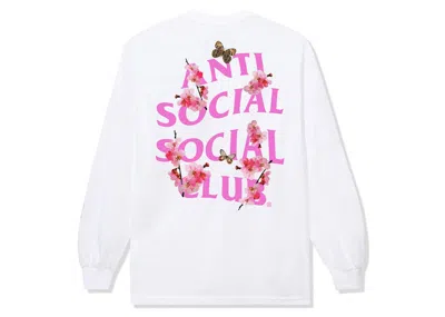 Pre-owned Anti Social Club Men's  Kkotch Long Sleeve In White