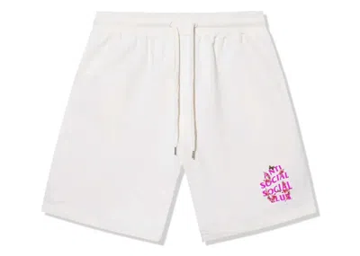 Pre-owned Anti Social Club Men's  Kkotch Premium Shorts In Ecru