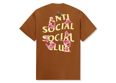 Pre-owned Anti Social Club Men's  Kkotch Tee Shirt In Brown