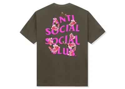 Pre-owned Anti Social Club Men's  Kkotch Tee Shirt In Dusty Brown