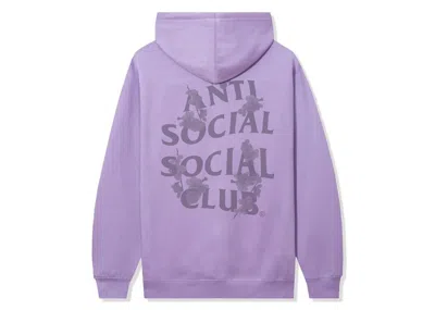 Pre-owned Anti Social Club Men's  Kkotch Tonal Hoodie In Plum