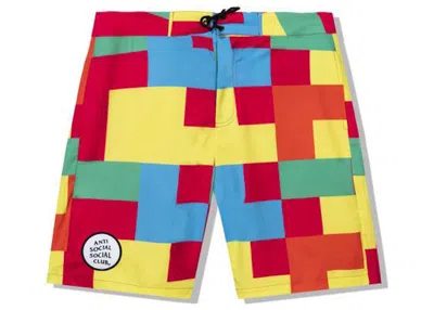 Pre-owned Anti Social Club Men's  Kook Board Shorts