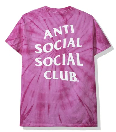 Pre-owned Anti Social Club Men's  Laguna Tee Shirt (fw19) In Pink Tie Dye