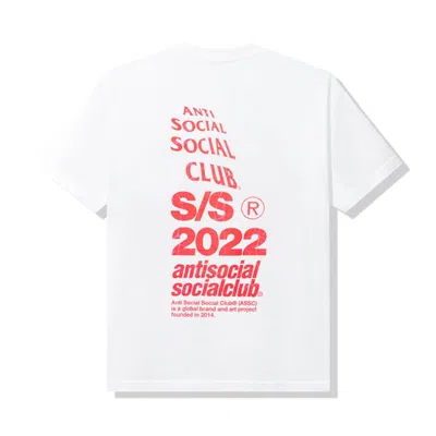 Pre-owned Anti Social Club Men's  Link In Bio T-shirt In White