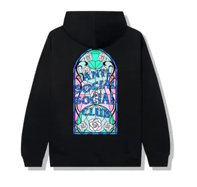 Pre-owned Anti Social Club Men's  Love Stain Hoodie In Black