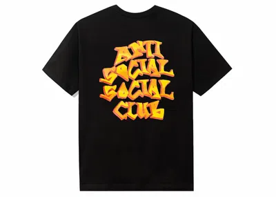 Pre-owned Anti Social Club Men's  Low Brow Tee Shirt In Black
