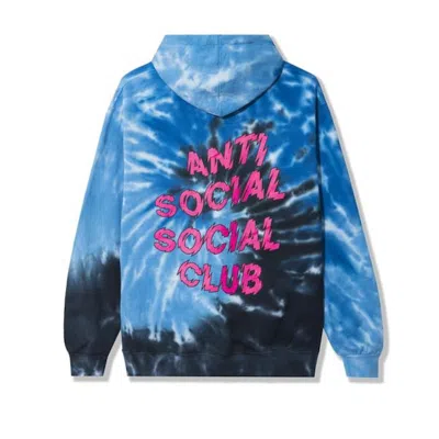 Pre-owned Anti Social Club Men's  Maniac Hoodie In Blue Tie Dye