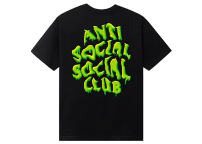 Pre-owned Anti Social Club Men's  Melt Away Tee Shirt In Black