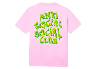 Pre-owned Anti Social Club Men's  Melt Away Tee Shirt In Pink